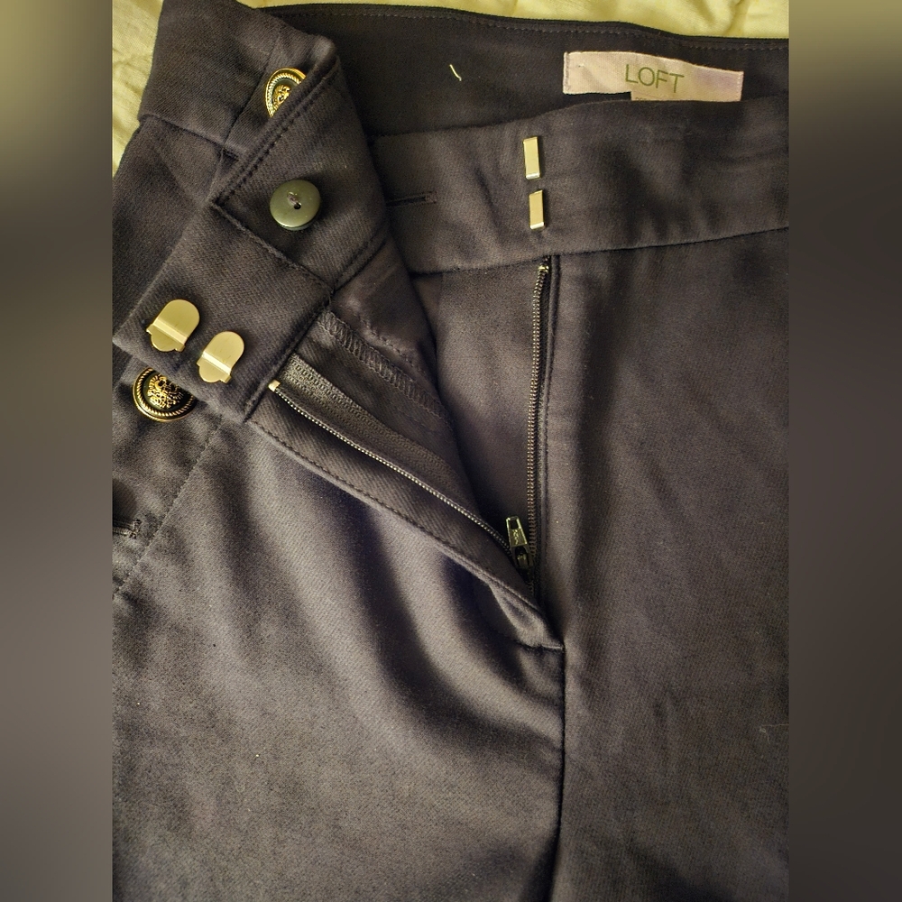 LOFT Black- The Sutton Skinny Style Dress Pants - Picture 4 of 10